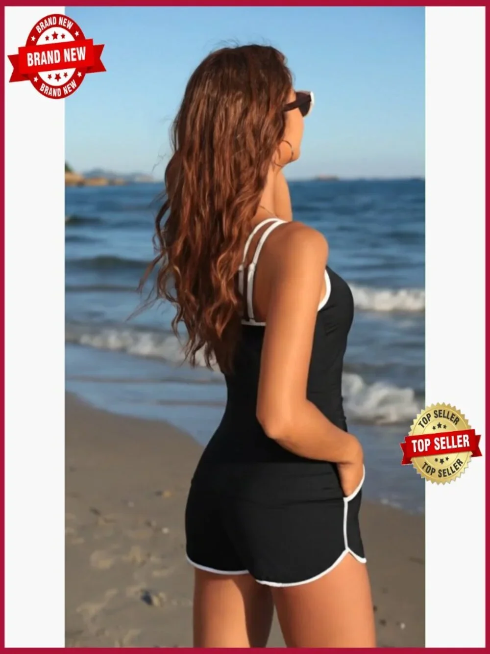 Tankini Swimsuit with Shorts - Tummy Control Two Piece Bathing Suit with